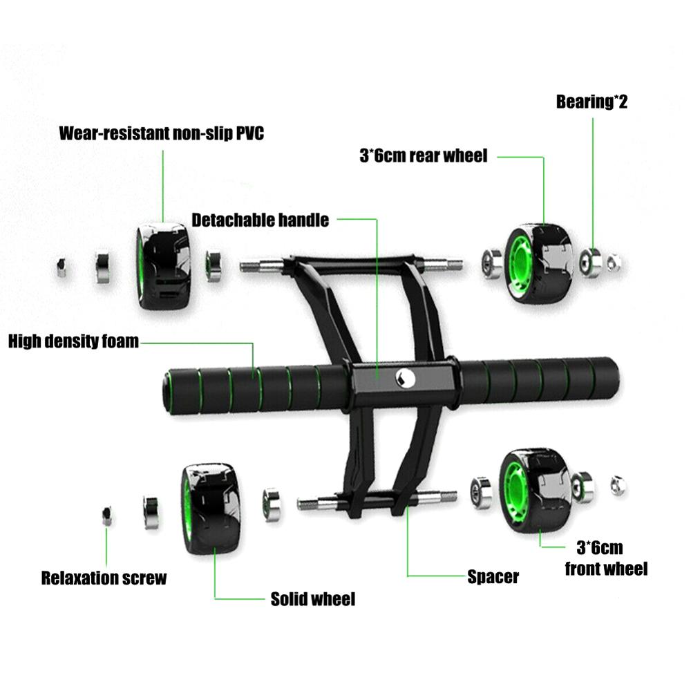 Four-Wheel Ab Roller – Home Abdominal & Core Workout Equipment