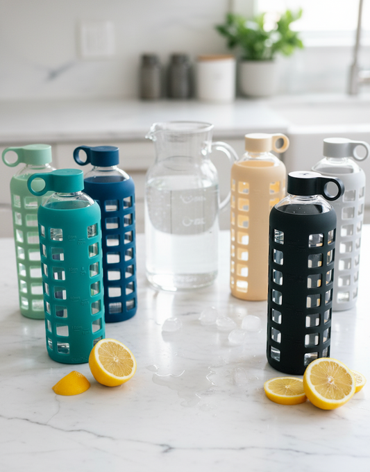 purifyou Glass Water Bottles – Reusable Leak-Resistant Hydration Bottles