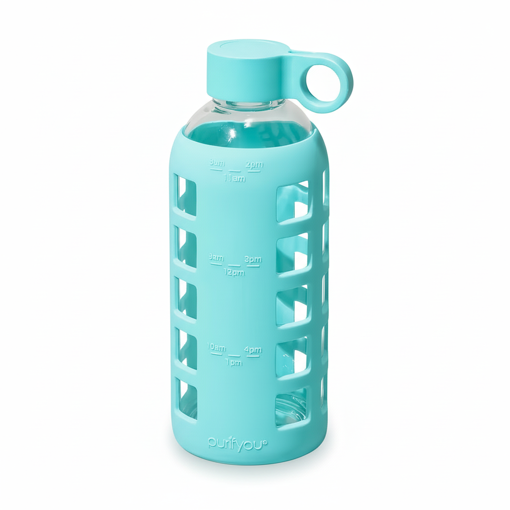 purifyou Glass Water Bottles – Reusable Leak-Resistant Hydration Bottles