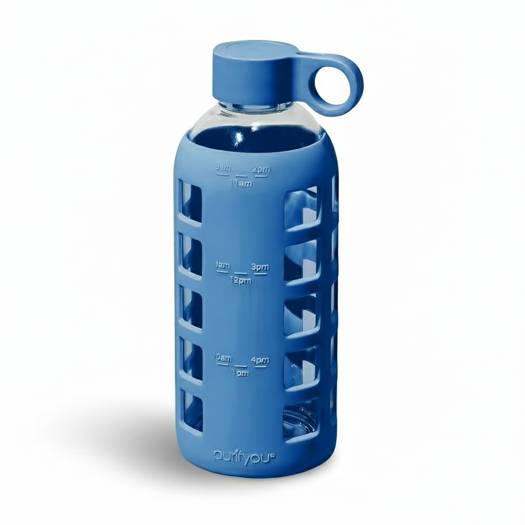 purifyou Glass Water Bottles – Reusable Leak-Resistant Hydration Bottles