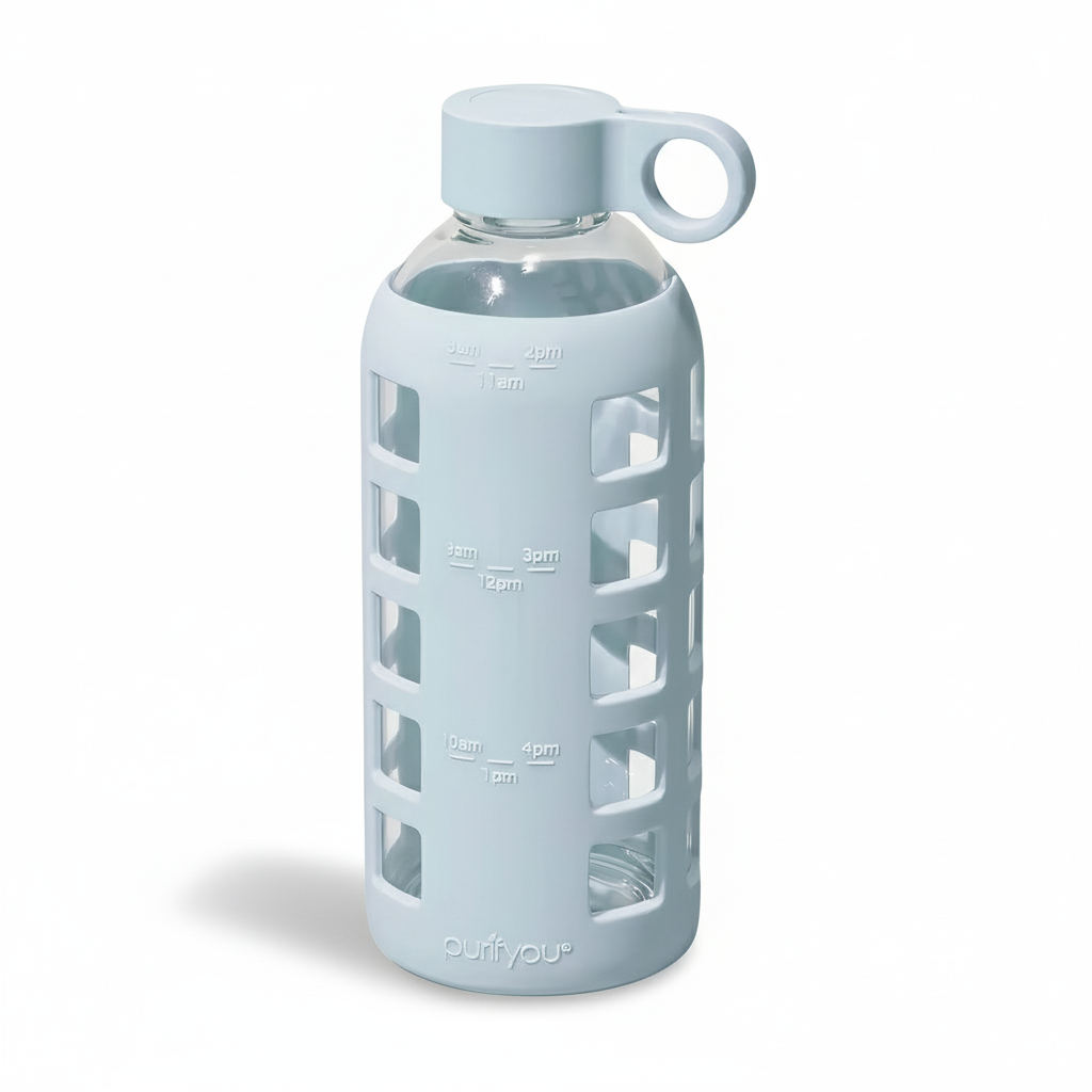 purifyou Glass Water Bottles – Reusable Leak-Resistant Hydration Bottles
