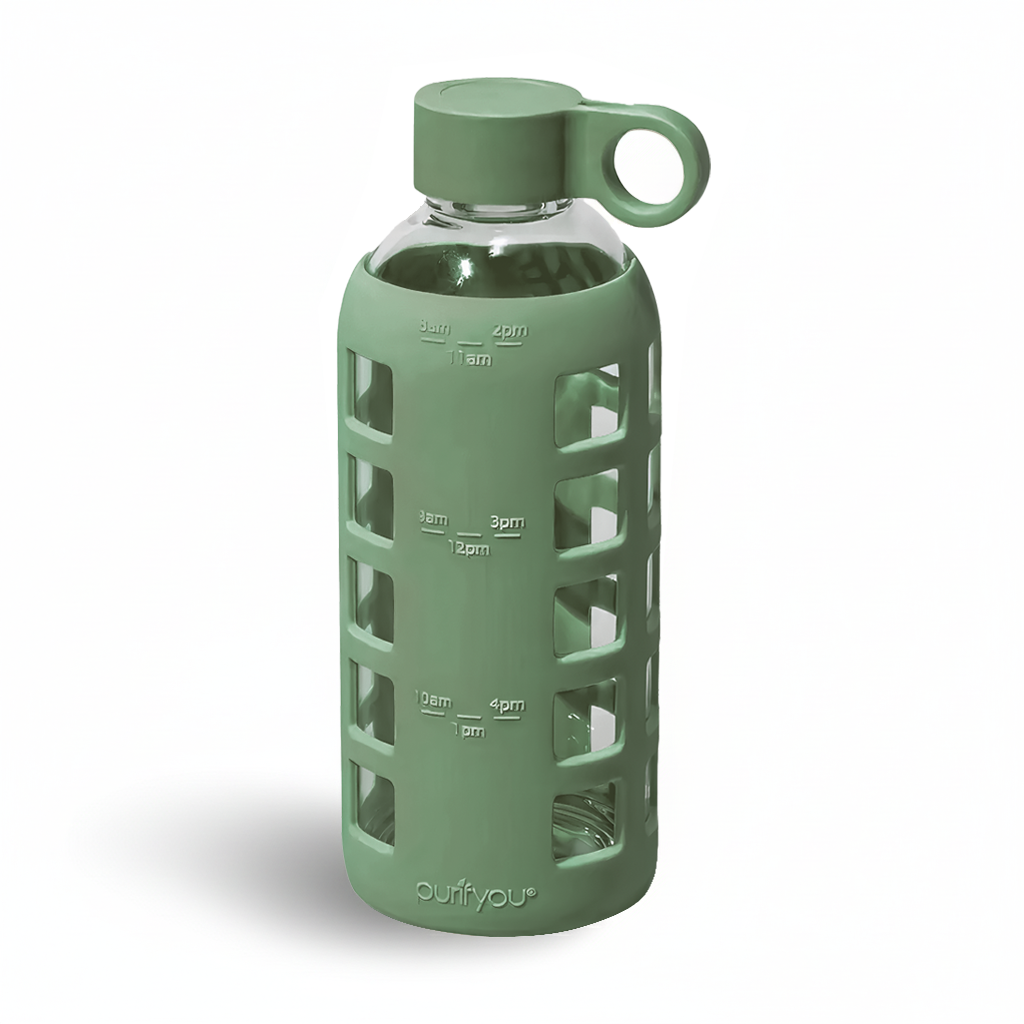 purifyou Glass Water Bottles – Reusable Leak-Resistant Hydration Bottles