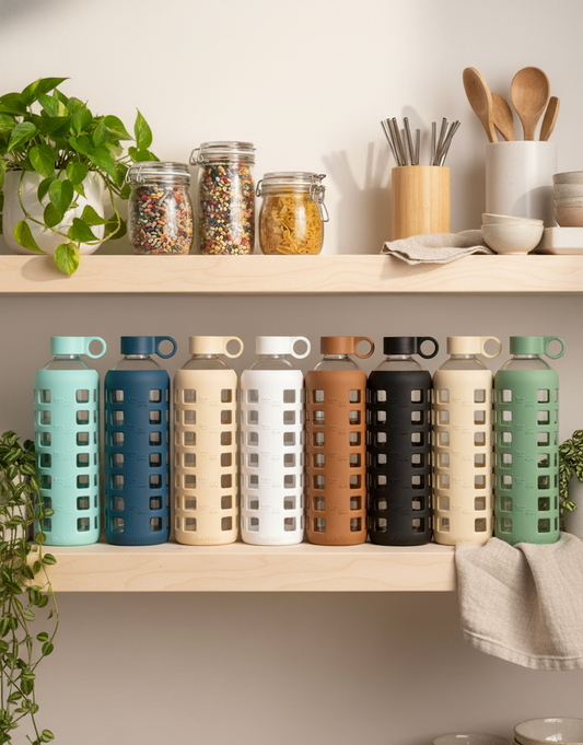 purifyou Glass Water Bottles – Reusable Leak-Resistant Hydration Bottles