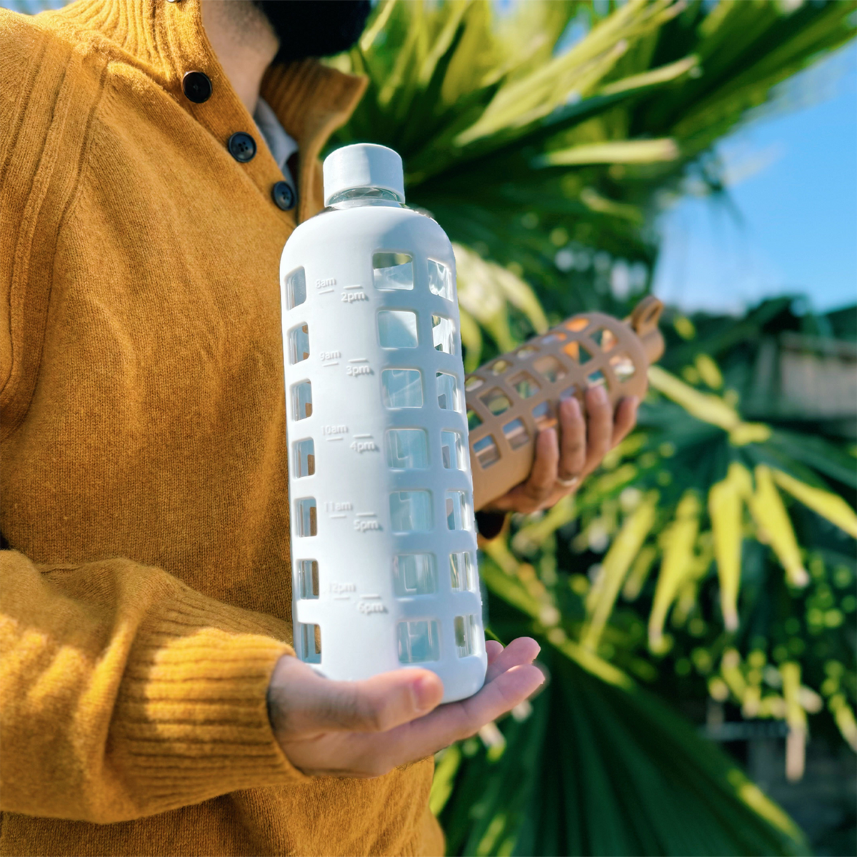 purifyou Glass Water Bottles – Reusable Leak-Resistant Hydration Bottles