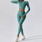Women's 3-Piece Activewear Set – Sports Bra, Leggings & Long-Sleeve Top