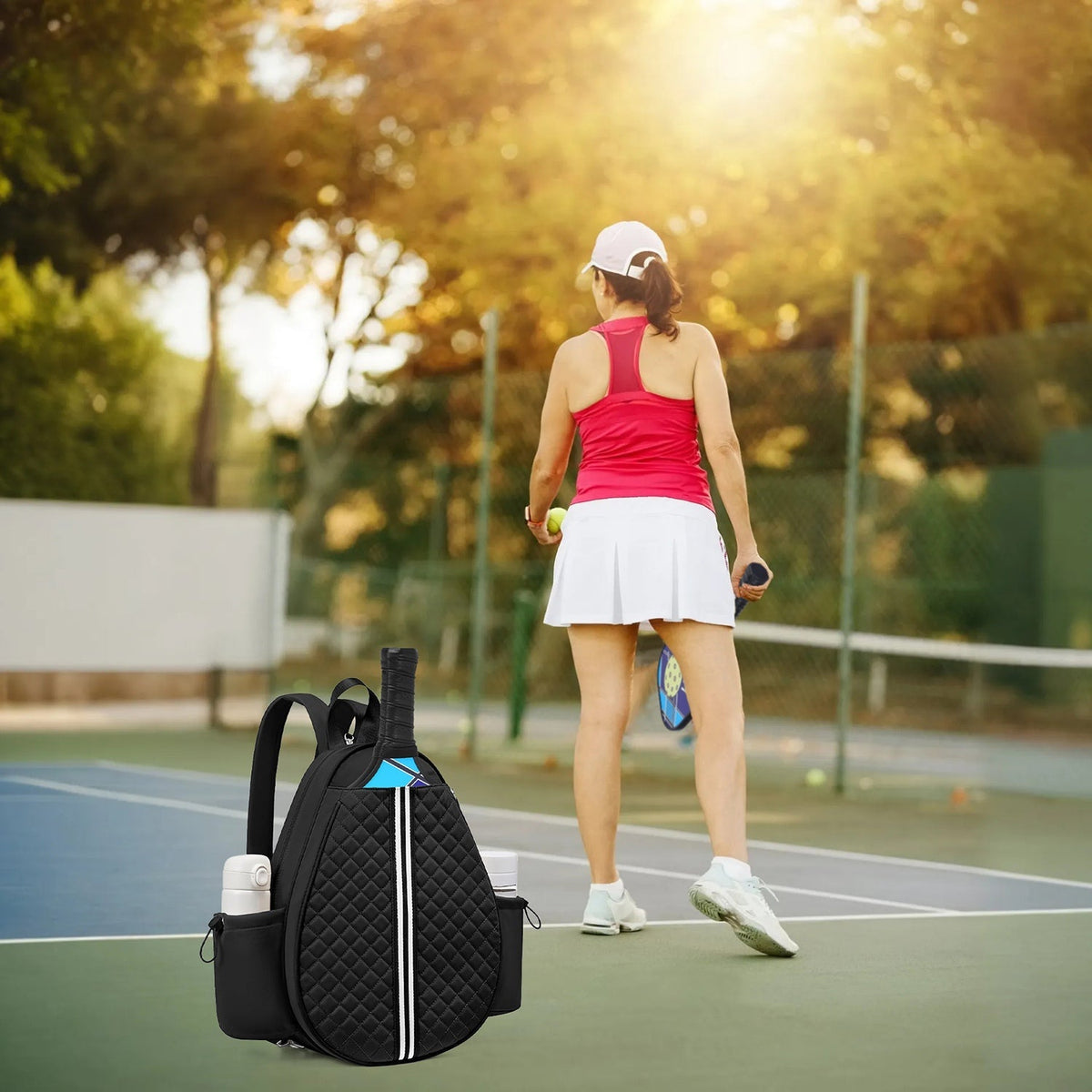 Pickleball Sling Bag – Waterproof Tennis & Badminton Backpack with Wet Pocket