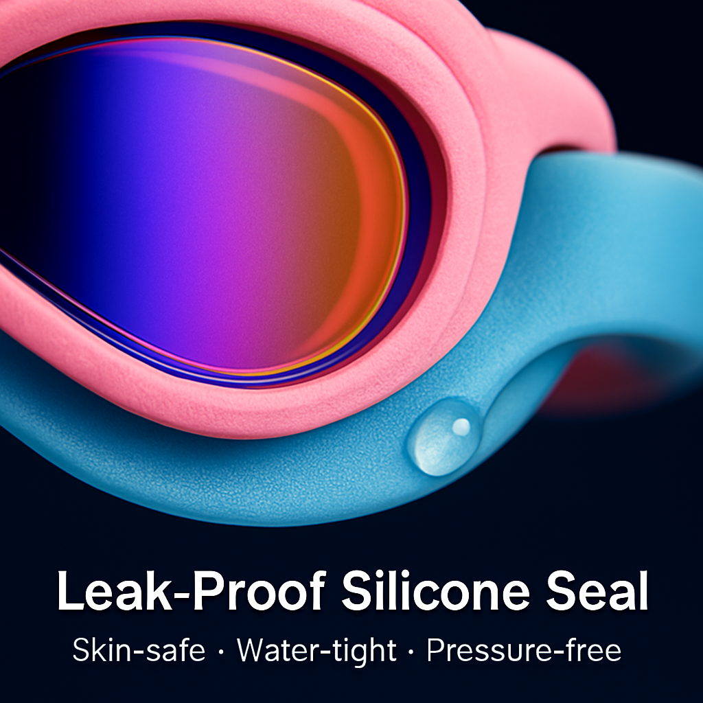 Kids Swim Goggles with Anti-Fog and UV Protection