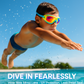 Kids Swim Goggles with Anti-Fog and UV Protection