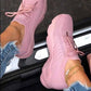 Women’s Red Platform Mesh Sneakers