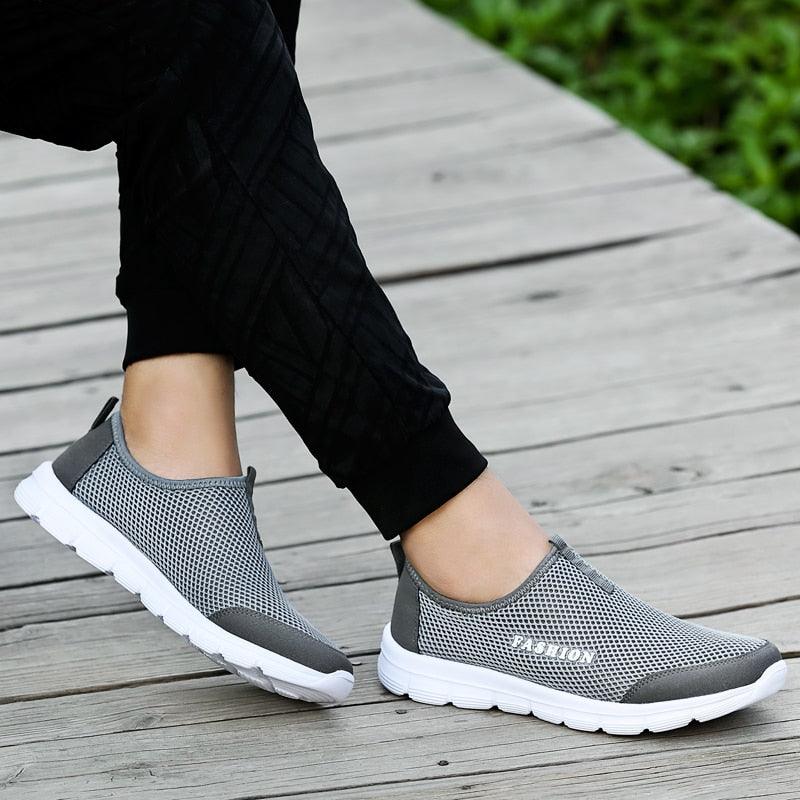 Short Product Title: Men’s Ultra-Lightweight Mesh Running Shoes